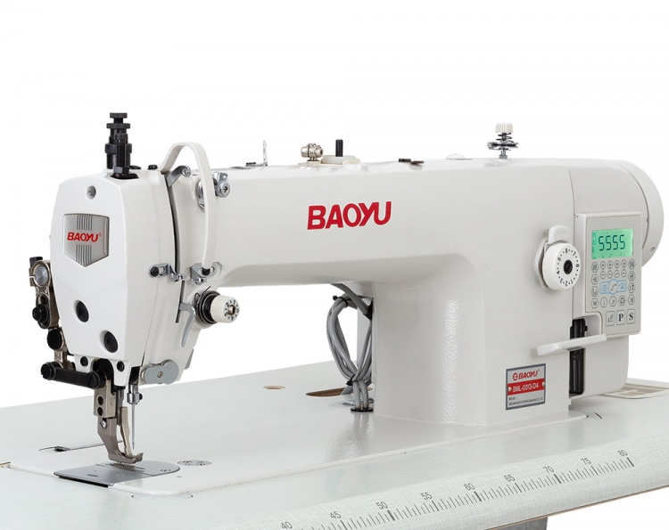 Baoyu BML-0313-D4 | Комп'ютерна промислова швейна машина з подовженою рукавною платформою і подвійним транспортом матеріалу