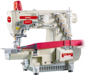 Baoyu BML-787-CF | Промислова розпошивальна машина з рукавною платформою для окантовки бейкою